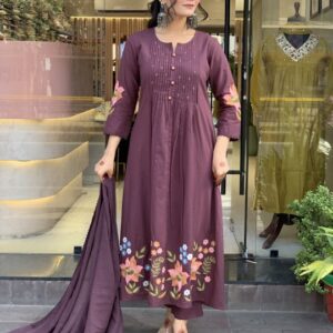 Coffee embroidery viral dress
